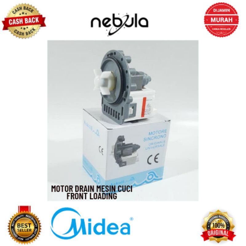 MOTOR DRAIN MESIN CUCI FRONT LOADING MESIN CUCI MIDEA