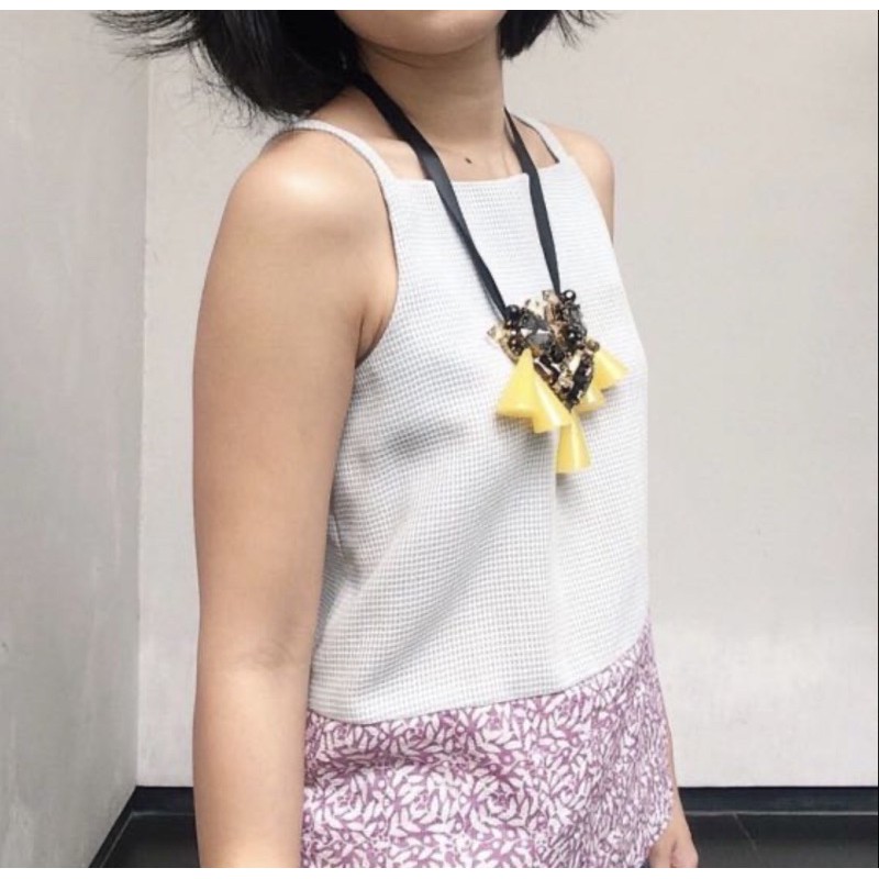 geulisthelabel tank batik tank spaghetti strap tank geulis the label top two toned top