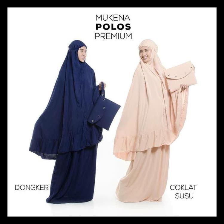 MUKENA KATUN BALI POLOS PREMIUM TAS TRAVELING - PUTIH
