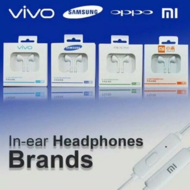 Headset Branded MH113 Samsung Xioami Oppo Vivo MH 113 Non Karet Earphone Hf