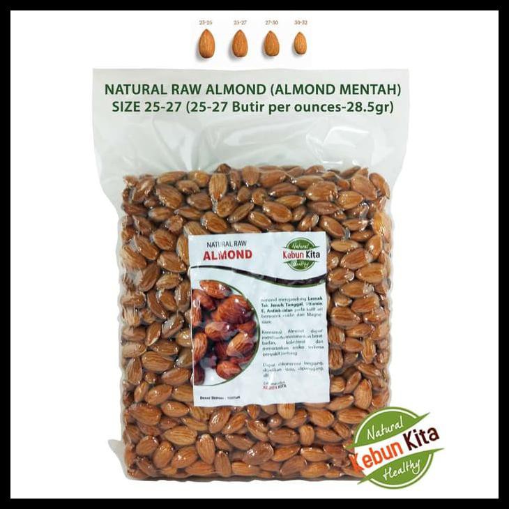 

HOT SALE Kacang Almond 1kg (Natural Raw Almond) terjamin