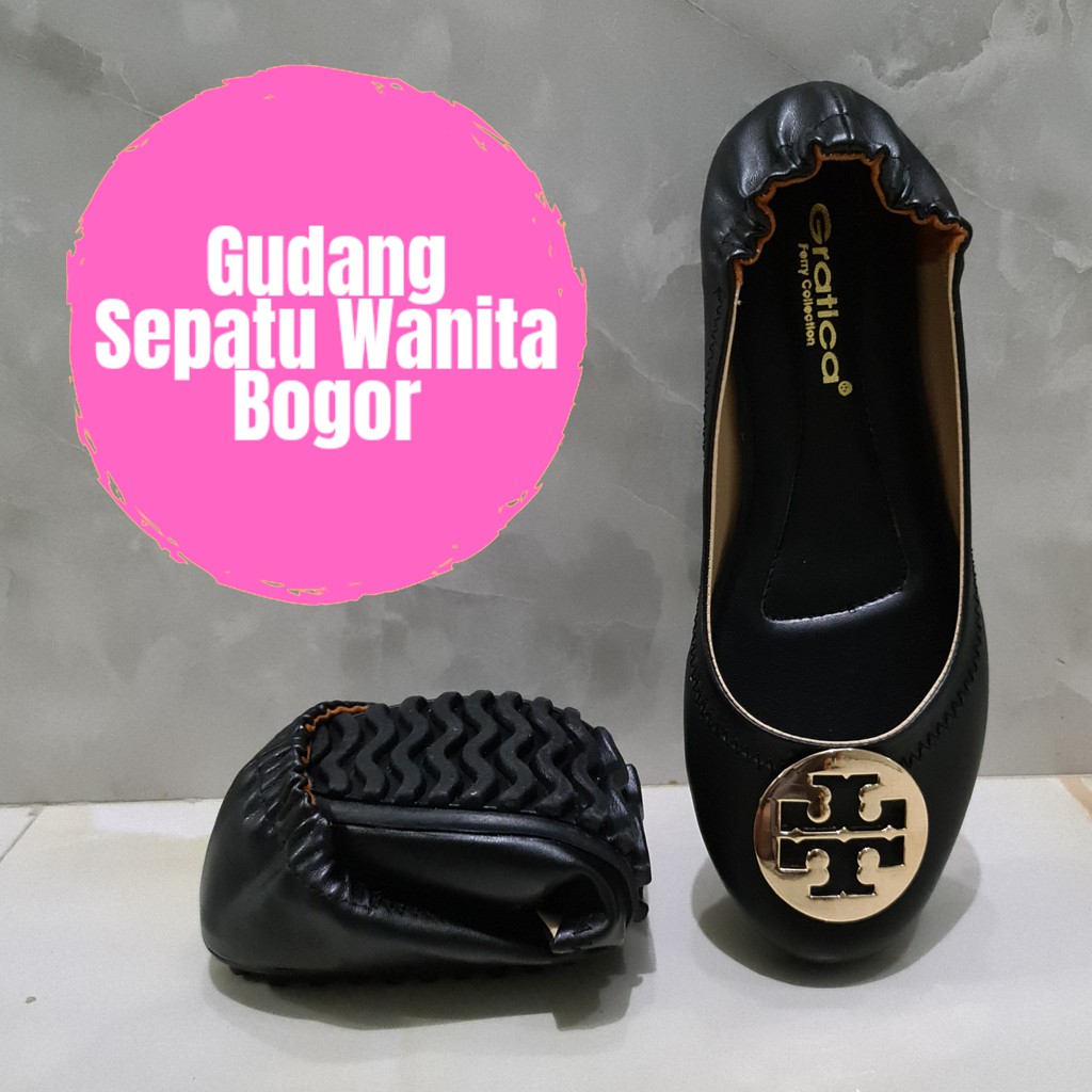 Gratica Sepatu Wanita Flat Shoes Raissa RJ 092-HITAM