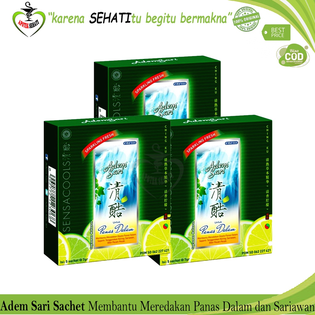 Adem Sari Sachet, Pereda Panas Dalam, Ekstrak Jeruk Nipis, Vitamin C