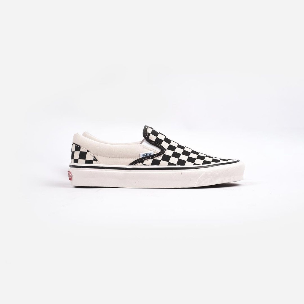 white on white vans checkered