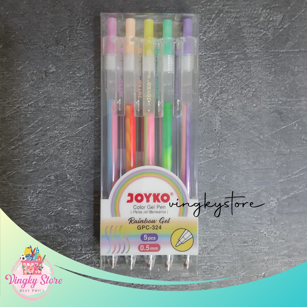 

Color Gel Pen / Pena Gel Warna 0.5 Joyko GPC-324