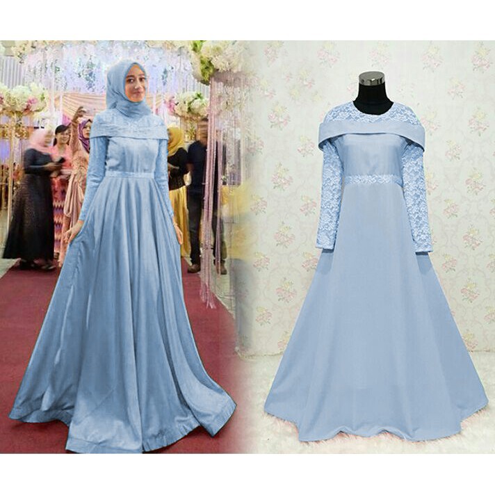 Gamis Gaun Brokat Gambar Islami