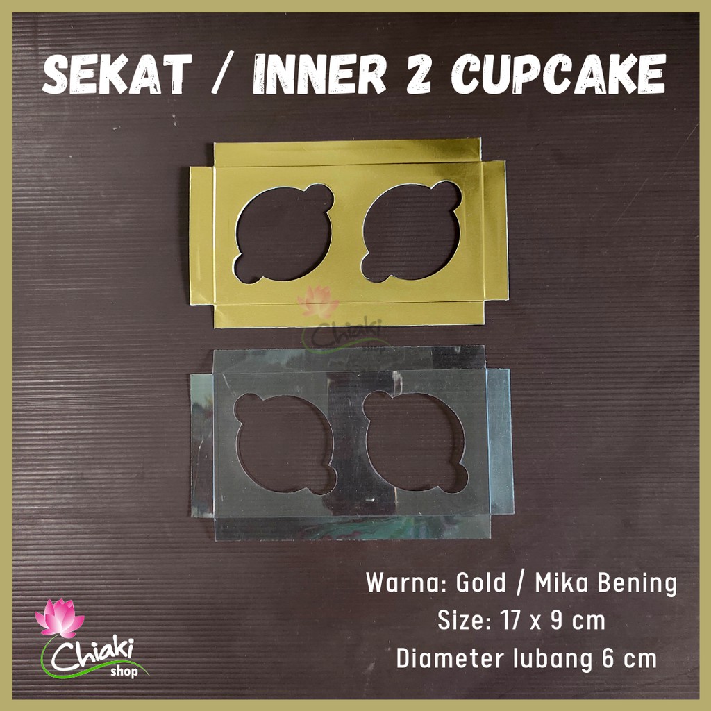 

5 pcs INNER / SEKAT 2 Tanpa Box Cupcake 17 x 9 Kotak Box Mika Insert Dus Kue Kardus Muffin Cake Pudding