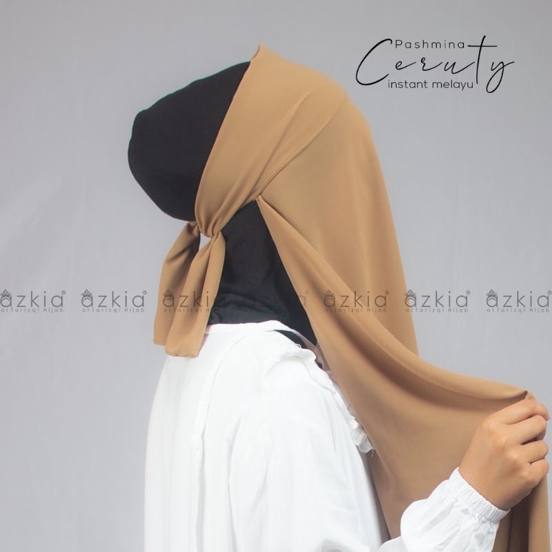 pashmina melayu tali instan 3in1 180cmx75cm ceruty babydoll / pashmina instan malay premium