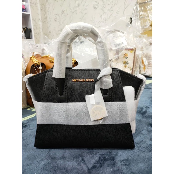 Tas Wanita Michael Kors MK Avril Satchel Black