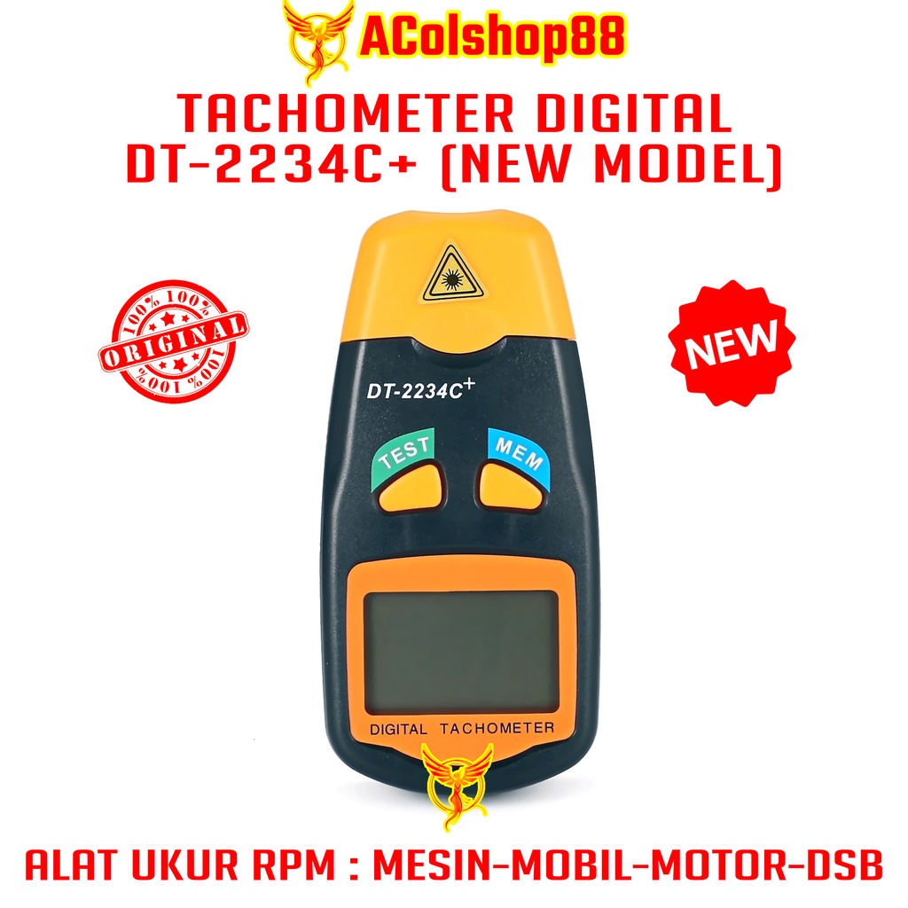 Jual TACHOMETER DIGITAL DT-2234C+ TACHO METER NON KONTAK ALAT UKUR RPM ...