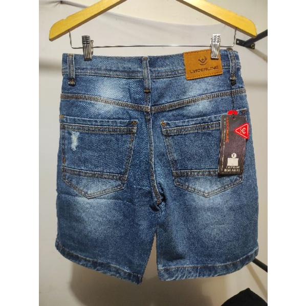 CELANA JEANS PRIA PENDEK SOBEK RIPPED CAKAR LASER TALI PINGGANG DISTRO KEREN