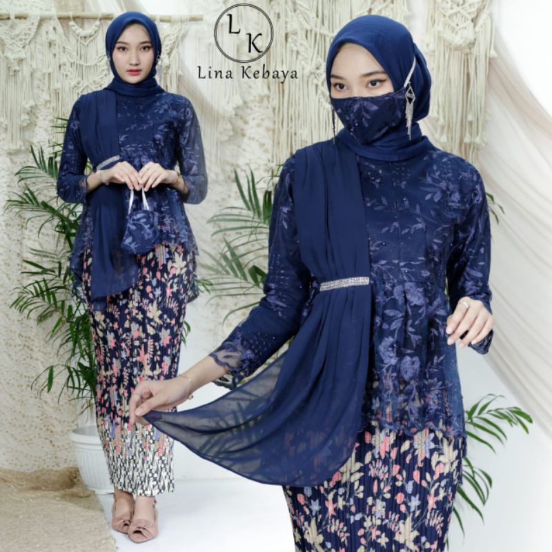 KEBAYA MODEREN-BLOUSE AMALIA-KEBAYA AURORA SLENDANG CERUTY-KEBAYA WISUDA-kebaya tile