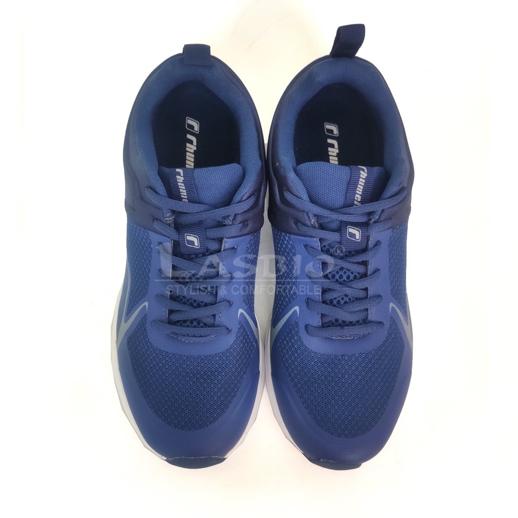 Sepatu Sneakers Running Biru Putih Pria Rhumell - Volvo Blue White