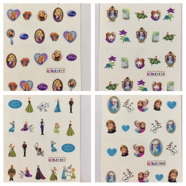 Stiker kuku/ Nails art Sticker frozen