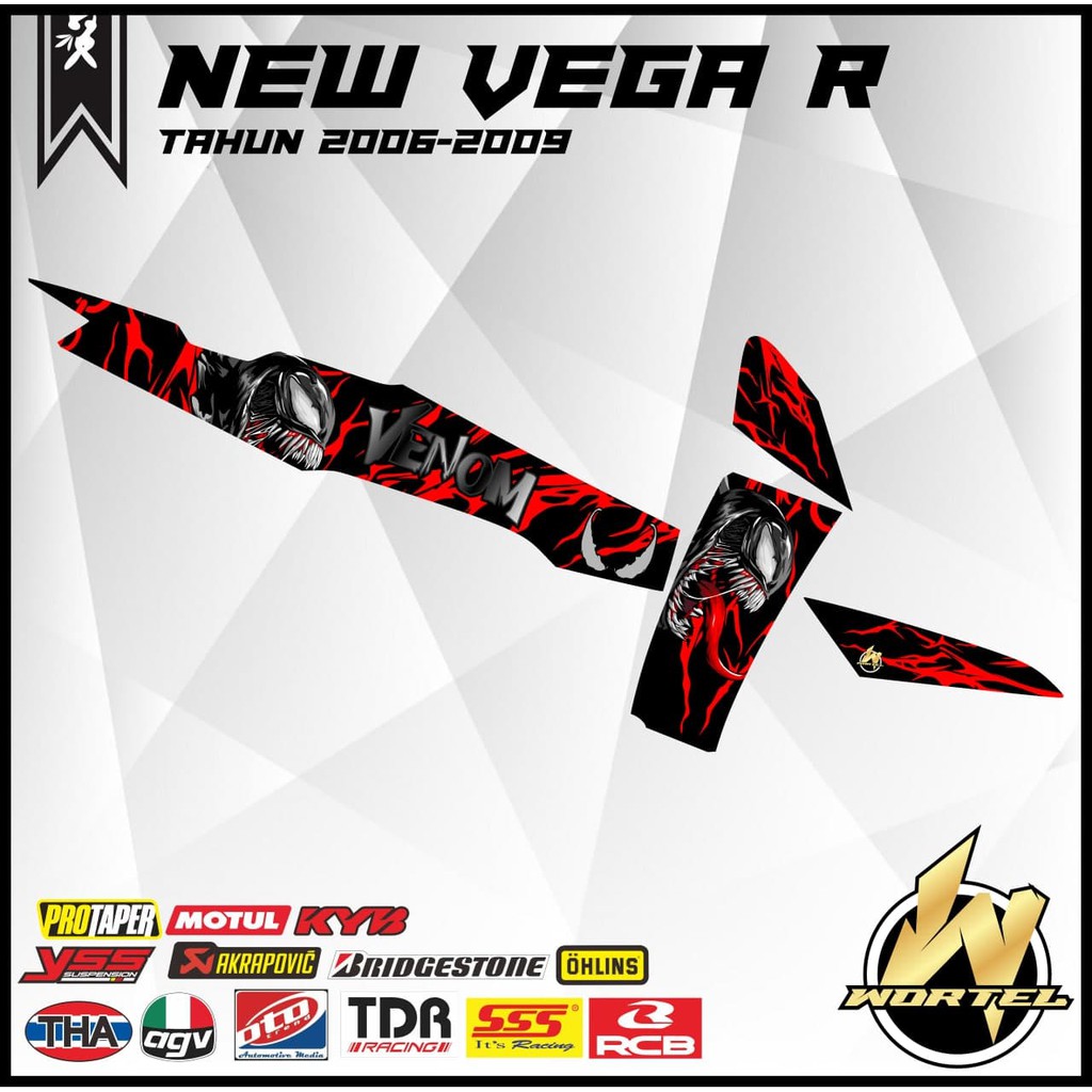 Striping Vega R New-Stiker Lis Decal Motor New Vega R Venom