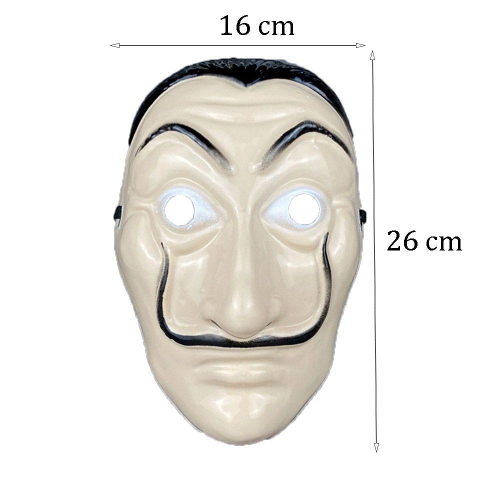 [Elegan] Topeng Halloween Mode Plastik Film La casa de papel Halloween DIY Aksesoris Cosplay Salvador Dali Mask