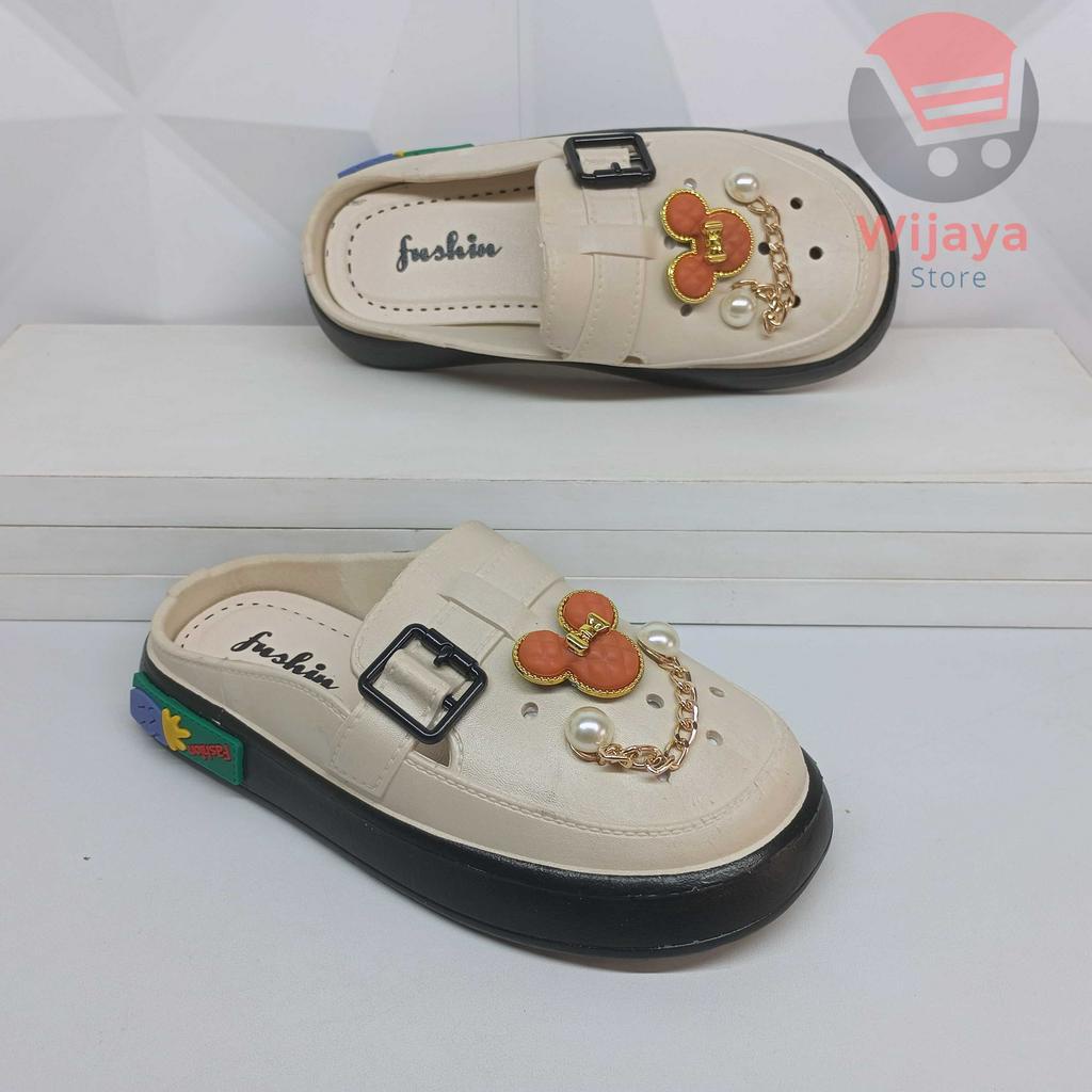 Sandal Anak Perempuan Viral Selop Import Fushin 039 Motif Korea Kekinian untuk Gaya Anak Cewek yang Trendi