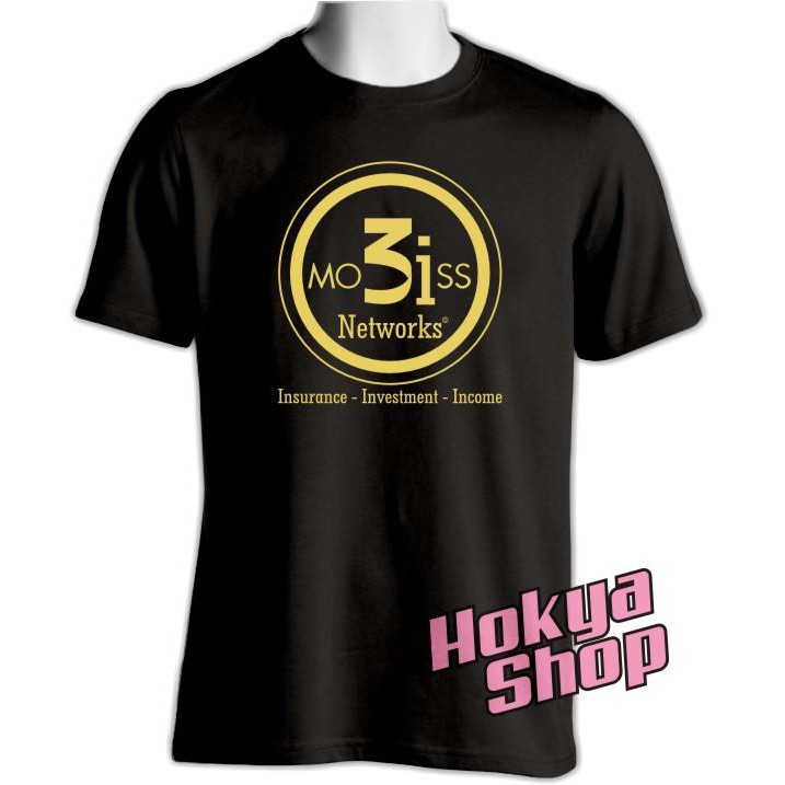 Kaos Hitam Mobiss 3i Networks Insurance Investment Income CAR Salim Group Hokyashop Sablon Gold