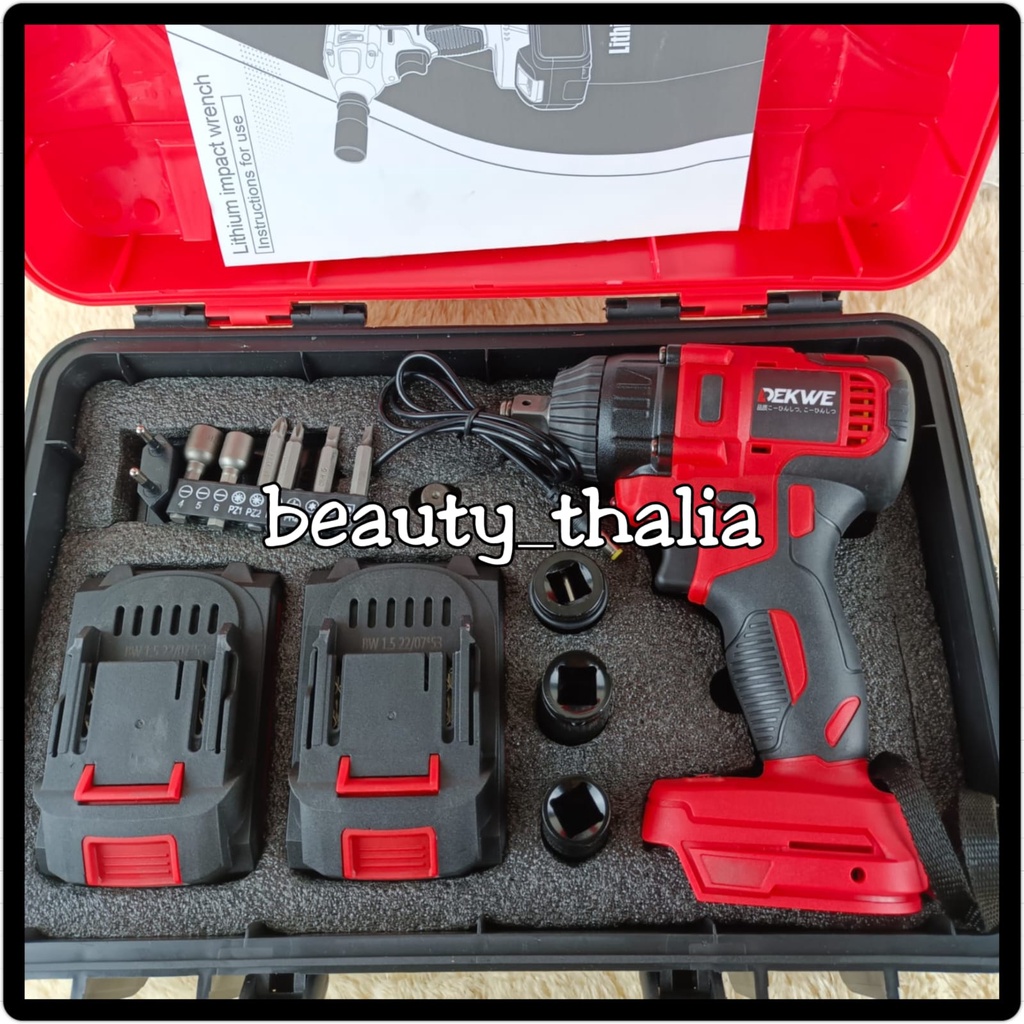 Promo!!! DEKWE Cordless Impact Wrench Brushless Bor Baterai DK-2048