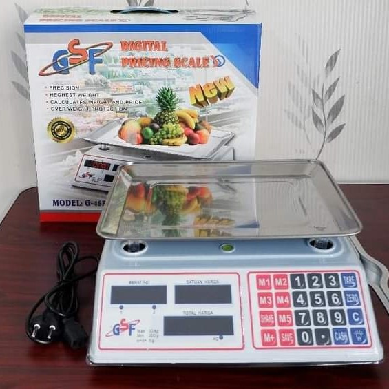 TIMBANGAN BUAH DIGITAL GSF 4530 / TIMBANGAN DIGITAL 30KG PRICING SCALE TIMBANGAN LAUNDRY BARANG /TIMBANGAN GSF 30 KG / GSF G-4530 / GSF G4530 / GSF G 4530 / GSF 4530