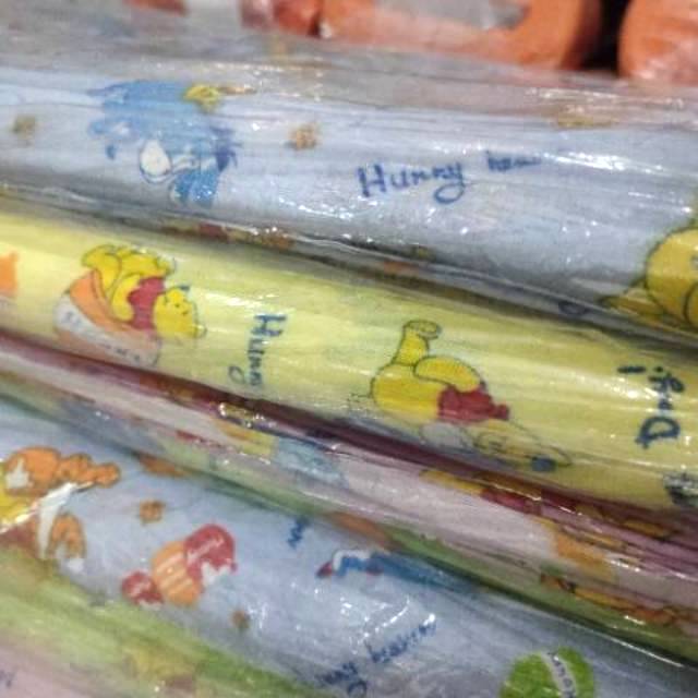 [Gulungan] kain bedong bayi motif pooh lucu meteran gulungan murah