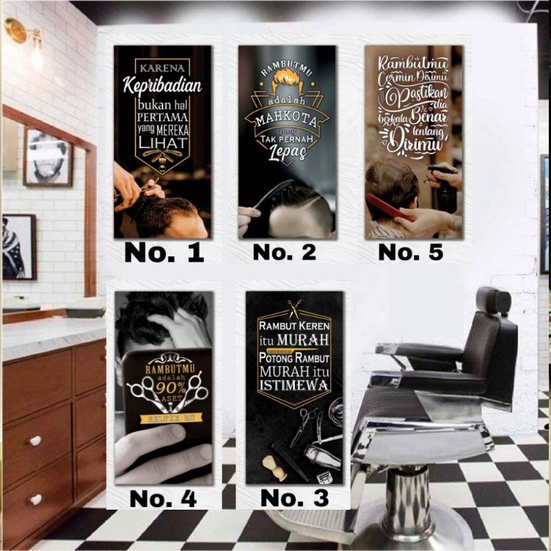 Poster Kata Bijak Barbershop