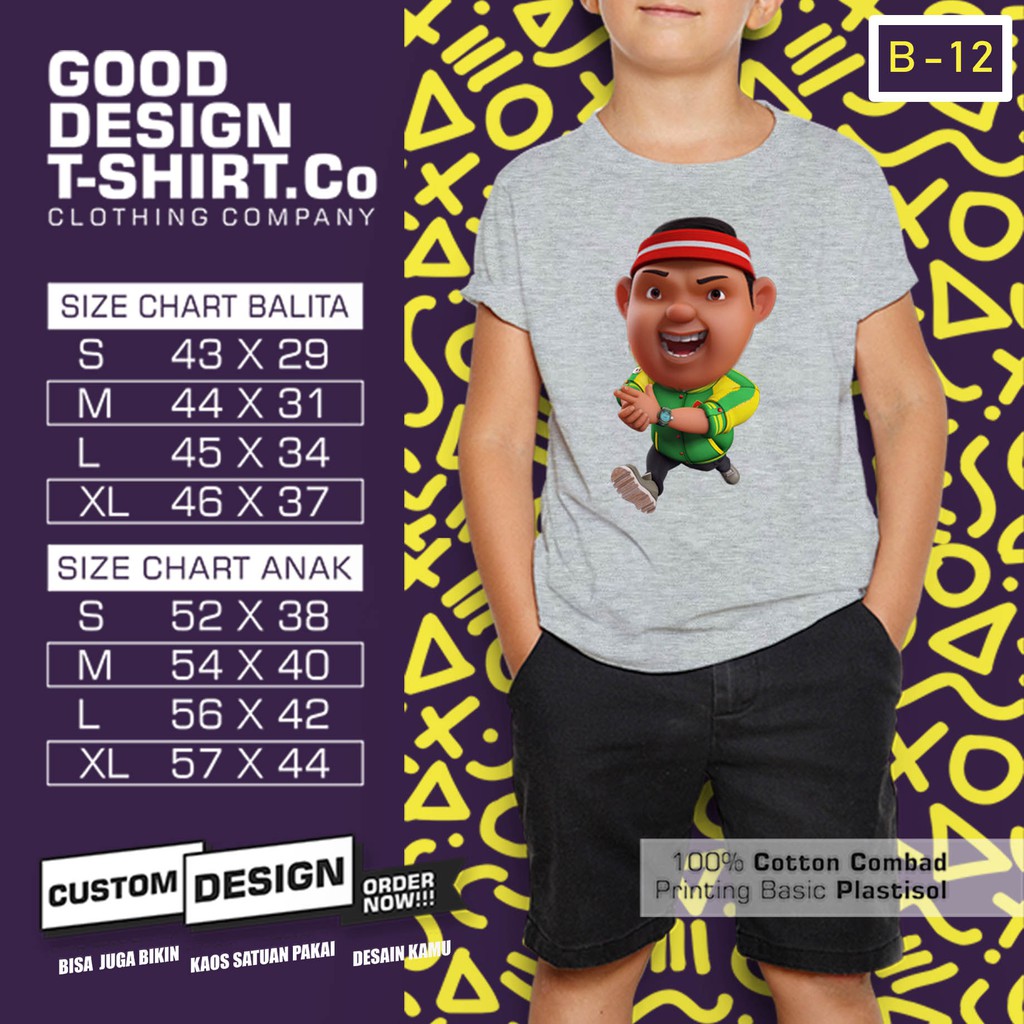 Kaos Anak Boboiboy Gopal