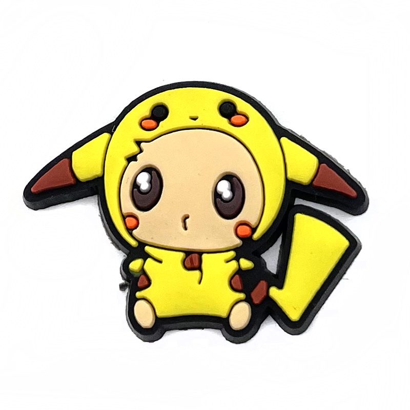 Crocs Pin imut Pokemon tema Shoe charms decorate sandal Gesper kartun Pikachu Lubang Sepatu accessories Jibbitz  DIY Dapat dilepas anak hadiah Natal