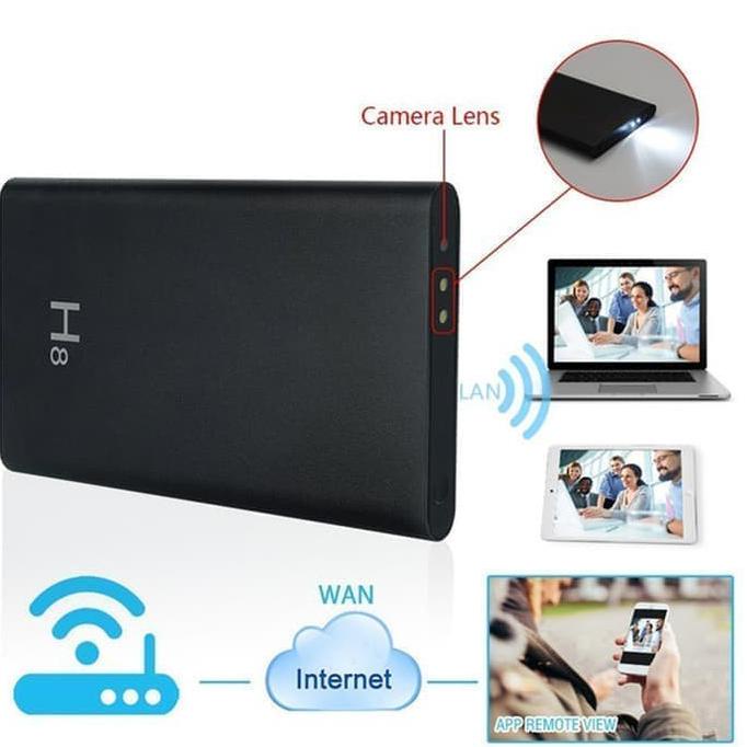 READY Spy Wireless IP Cam Camera CCTV Wifi Powerbank Kamera Power Bank H8 .