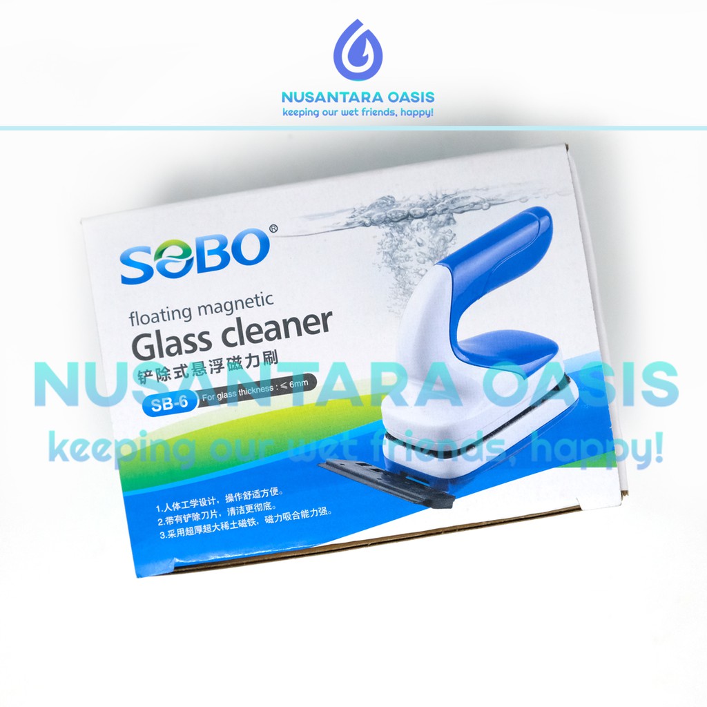 DISKON SOBO SB 6 GLASS MAGNETIC CLEANER AQUARIUM KERAK LUMUT PEMBERSIH