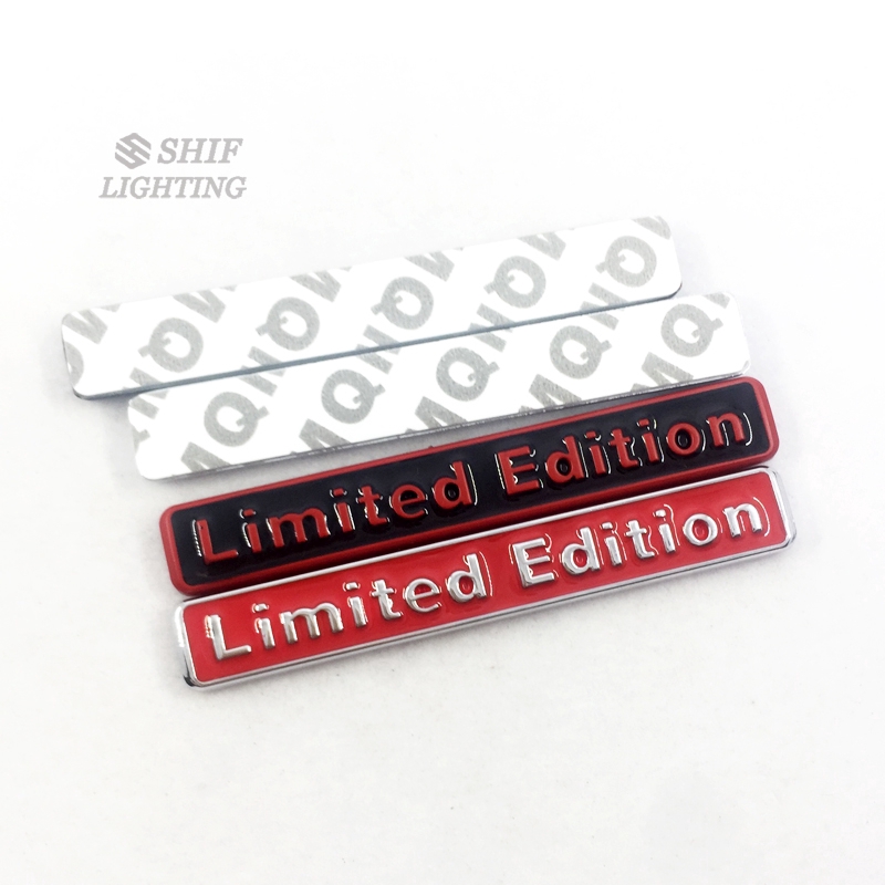 1pc Stiker Emblem Logo Besar 3D Bahan Metal Edisi Terbatas Untuk Samping Mobil Universal