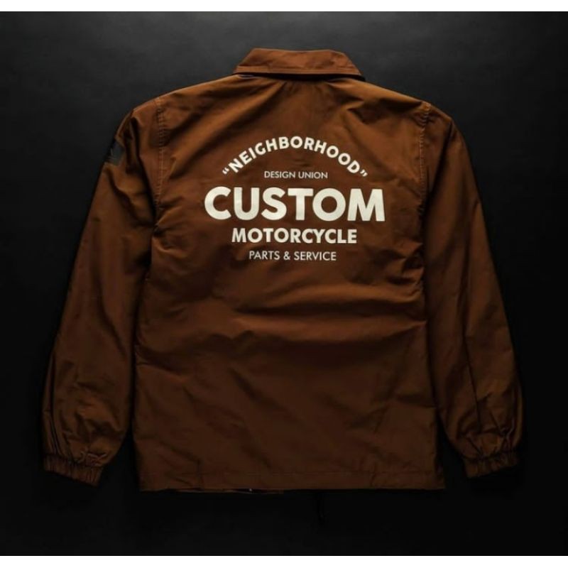 Coach jaket peria masa kini coach jaket trendi logo custome motorcycle varian warna orange bata