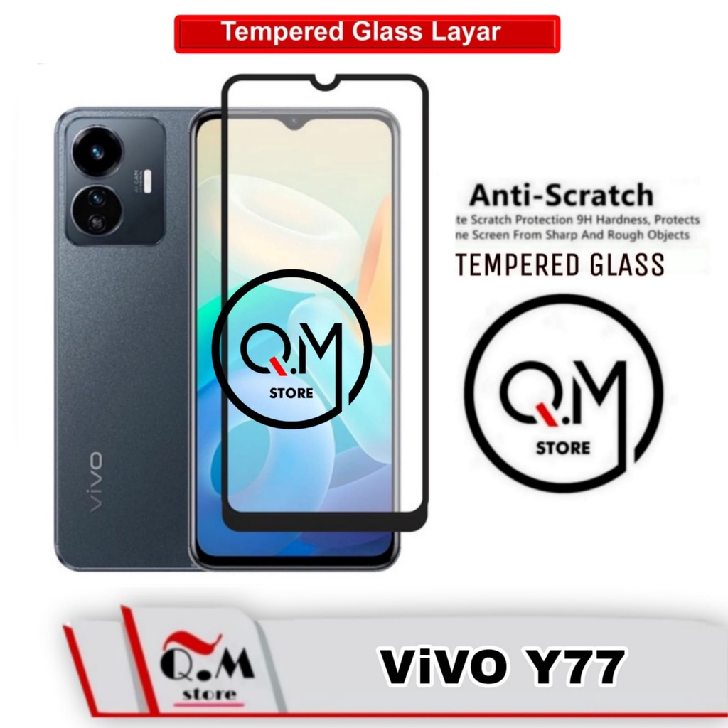 Tempered Glass Layar Vivo Y77 Anti Gores  Screen Guard Pelindung Layar Full 9D