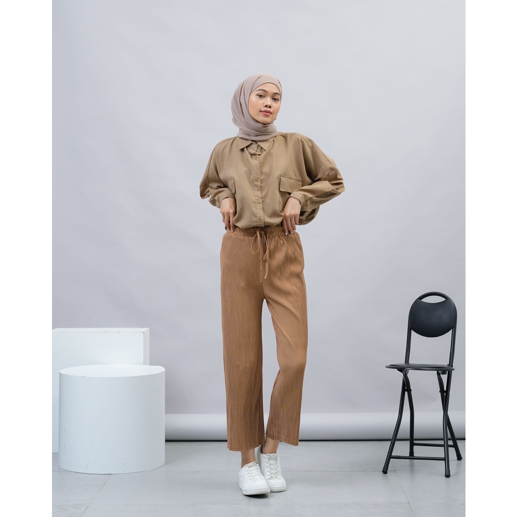 KULOT PLISKET PANTS RIANA CELANA KANTOR DAILY PREMIUM B567