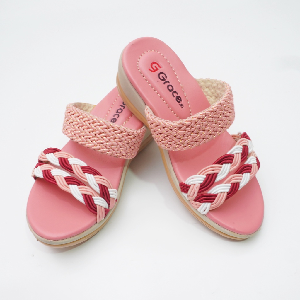 GRACE [WRH 404] Sandal Wedges Ban 3 Anak Perempuan/ Sandal Hak Anak Cewek/ Sandal Wedges Anak Perempuan