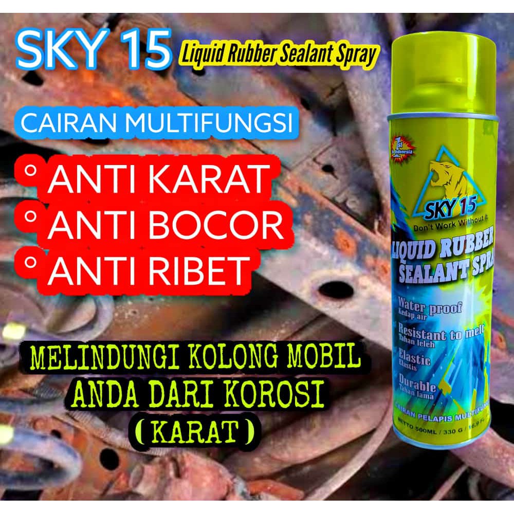 CAIRAN ANTI BOCOR REMBES WATER PROOF LIQUID RUBBER SEALANT SPRAY SKY15 500ML