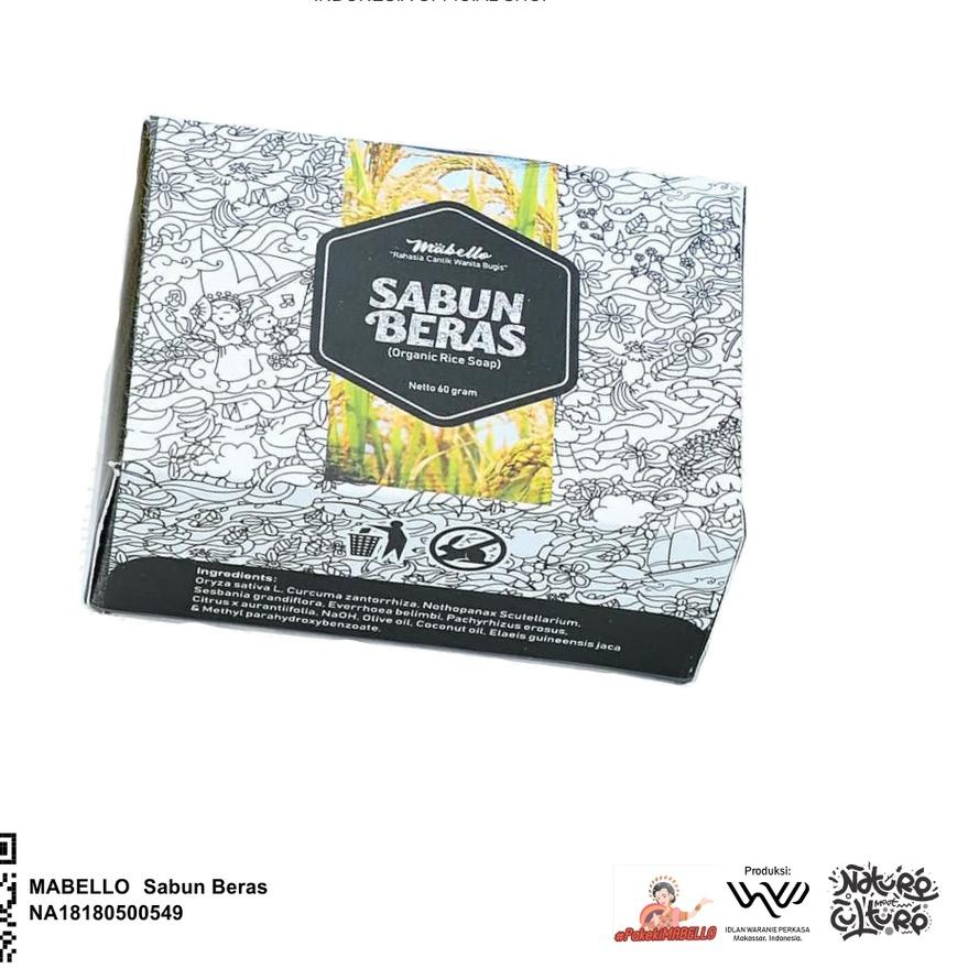 Import Terlaris MABELLO sabun beras hitam (best seller)/ Handmade Soap/BPOM dan halal/sabun bedda lotong 