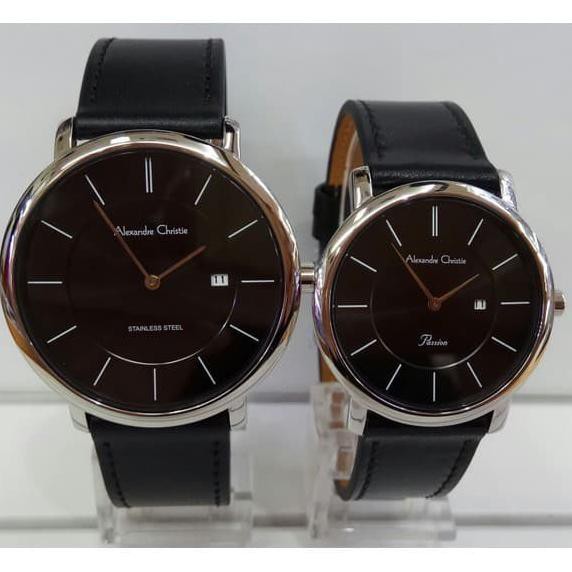 TERBARU ALEXANDRE CHRISTIE AC 8589 COUPLE SILVER BLACK MURAH