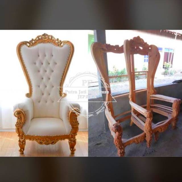 Kursi Syahrini Kayu Jati/ Kursi Sofa Besar/ Kursi Princess/ Kursi Raja