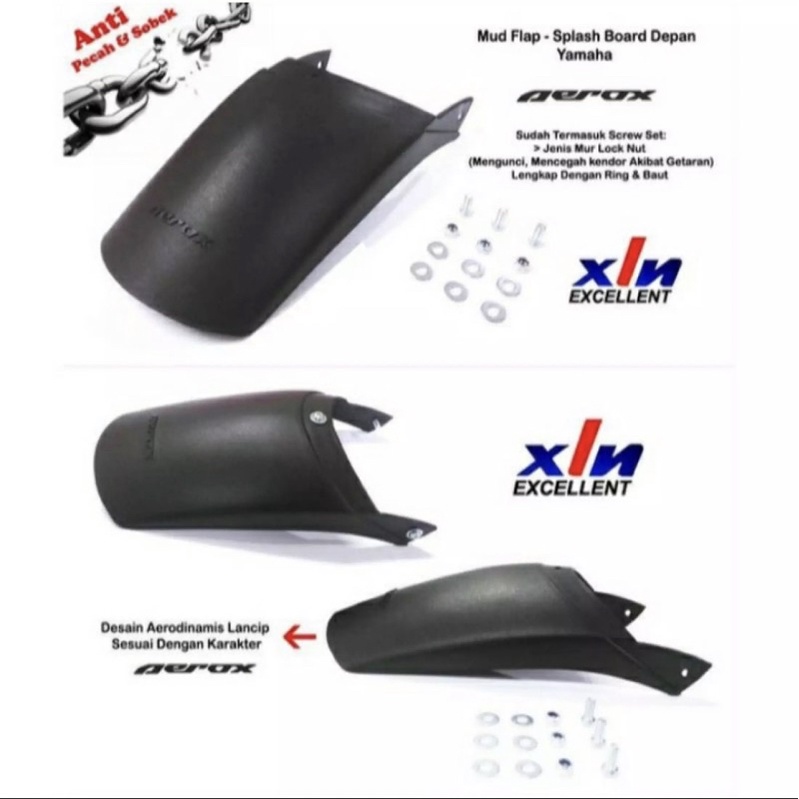 Mudflap Sambungan Spakbor Depan Motor Aerox 155 Bahan Abs Kualitas Original