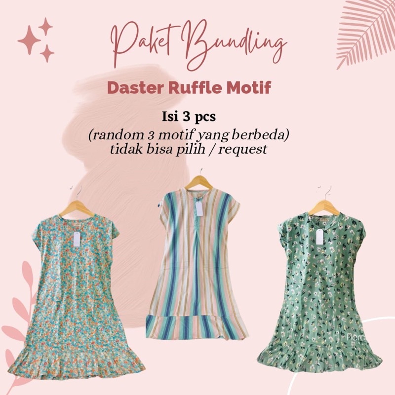 PAKET USAHA ISI=3Pcs DASTER RUFLE BUSUI MOTIF WANGI