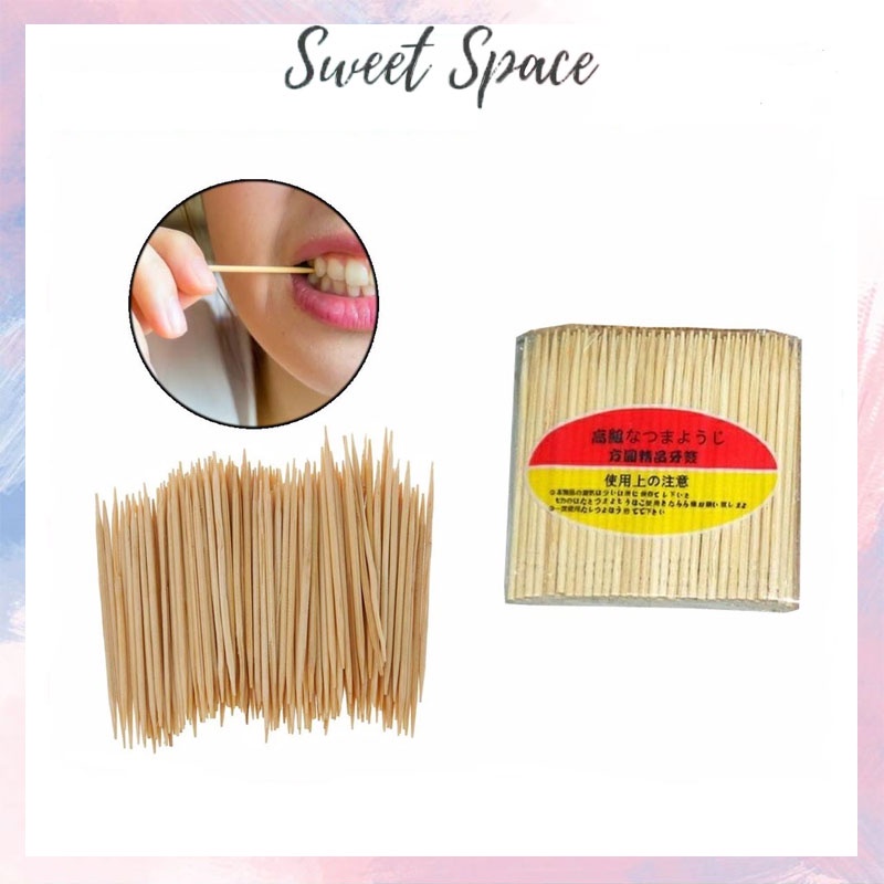 TUSUKAN GIGI BAMBU 1 PACK ISI 80 PCS [SWEETSPACE]