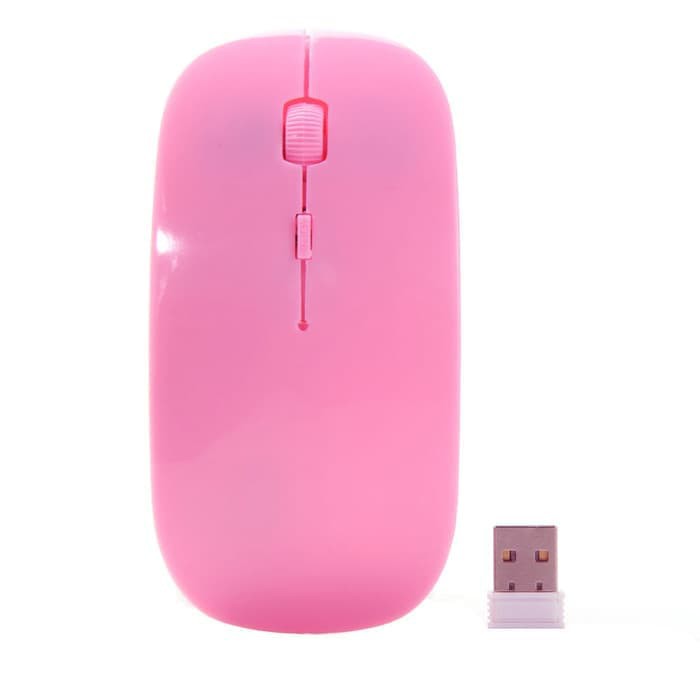 Optical Wireless Mouse Ultra Slim - Pink