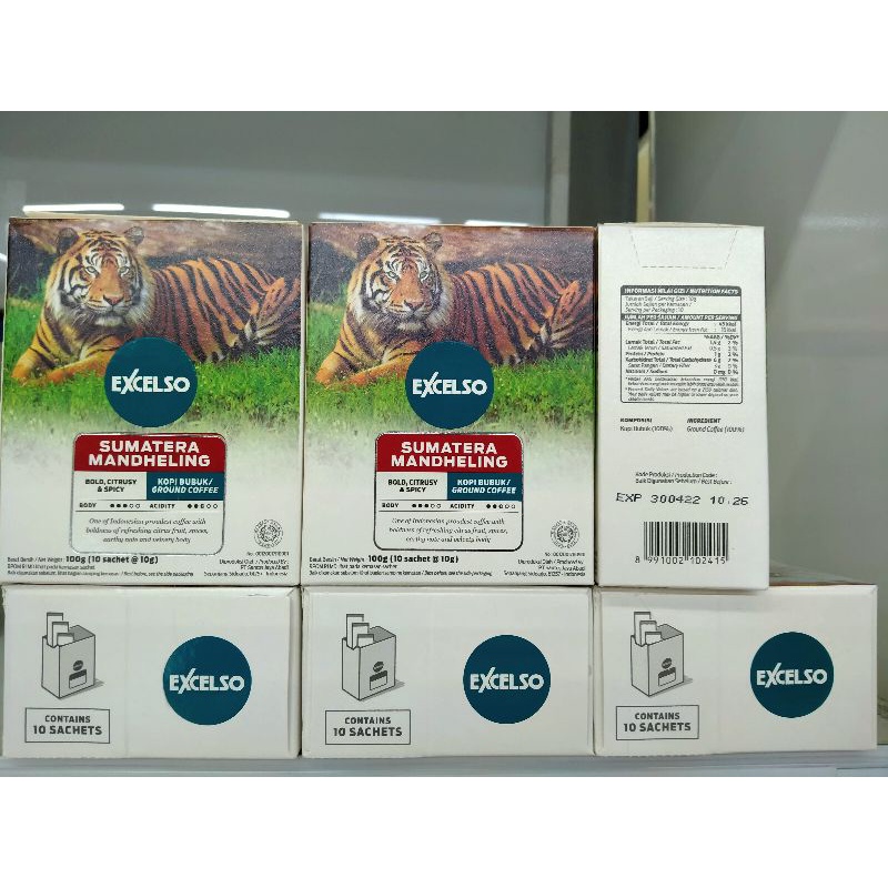 

excelso sumatra mandheling box 10X10 gr