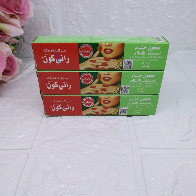 Henna Rani Kone Nail Decoration Paste Kutek Henna Pacar Kuku