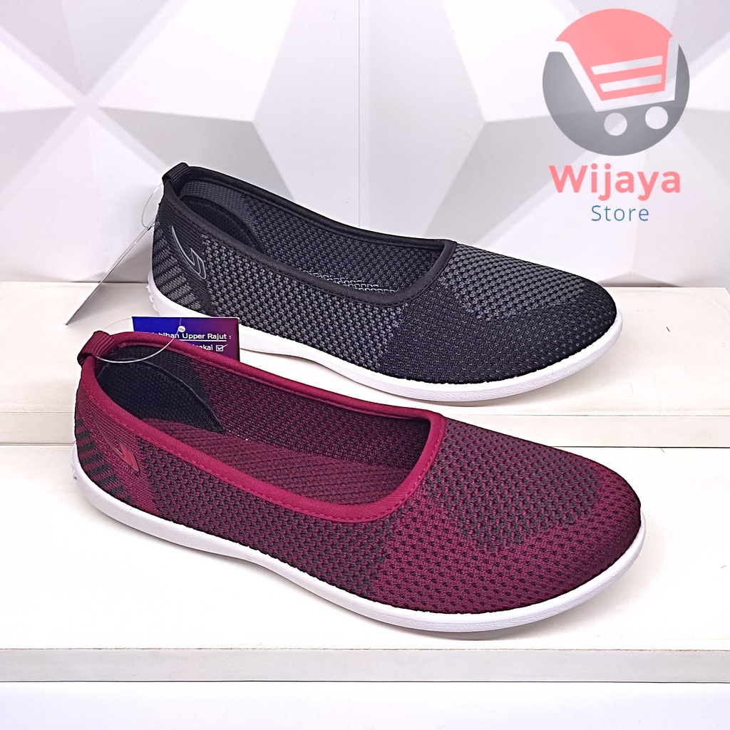 Sepatu Slip On Rajut Wanita New Era Berries Model Flat Ballerina yang Nyaman dan Modis