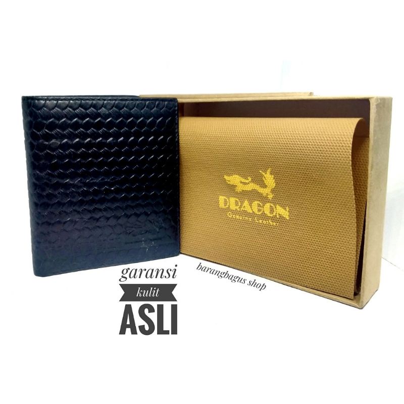 Dompet import Kulit asli Pria cowo laki laki logo merk dragon tipis simpel