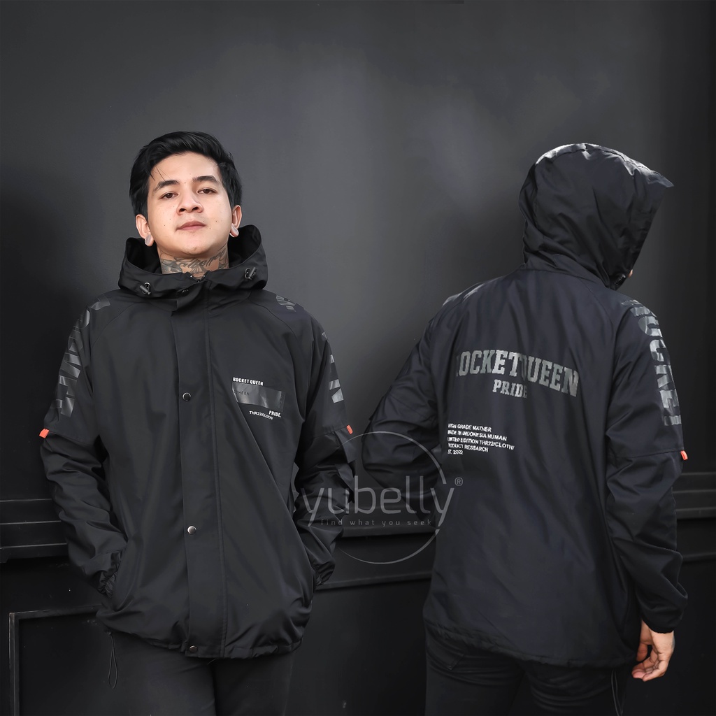Jaket Pria Casual Hoodie Zipper Parasut Taslan Original Distro Outerwear Jacket Cowok Resleting