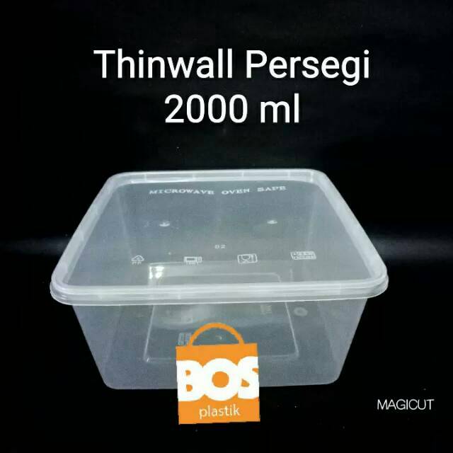 THINWALL KOTAK PERSEGI 2000 ml