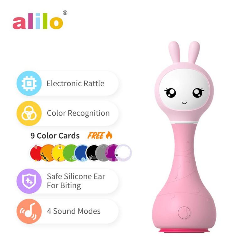 Alilo Smarty Rattle Bunny /Rattle Bayi / Lagu Anak / / Shake&amp;Tell / 0-3